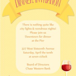Terrific Exciting Party Vector Art Dinner Invitation Template Scaled