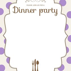 Very Good Classic Dinner Party Invitation Template Free Invitations Printable Templates Card Invite Birthday