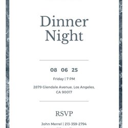 Perfect Dinner Invitation Templates Free Premium Template Sample Party