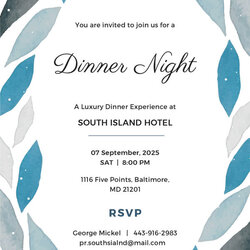 Outstanding Dinner Invitation Templates Free Premium Template Company Formal Printable Invitations Party