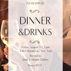 Legit Classic Dinner Party Invitation Template Free Greetings Invitations Choose Board Printable