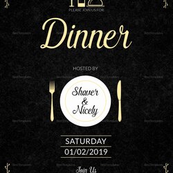Splendid Beautiful Dinner Invitation Template Word In Invitations Wording Banquet