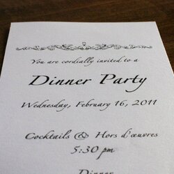 Brilliant Free Dinner Party Invitation Template Elegant