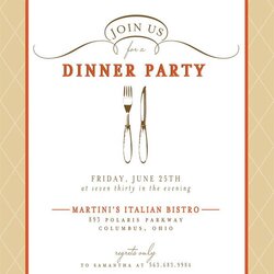 Excellent Dinner Party Invitation Invitations Use Vintage
