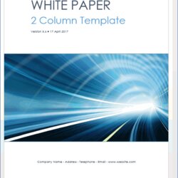 The Highest Quality White Paper Templates Ms Word Forms Checklists For Template Column Layout Document