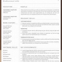 Excellent Free Functional Resume Templates Megan Ms Word Template Original