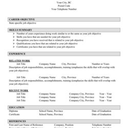 Functional Resume Template Download Free Documents For Word And