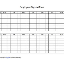 Supreme Employees Sign In Sheet Two Week Employee Template Of