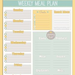 High Quality Free Printable Weekly Meal Planner Calendar Grocery Planning Prep Eating Weeknight Organize