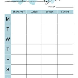 Admirable Printable Meal Plan Calendar Planning Kit