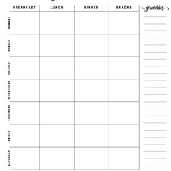 Out Of This World Free Meal Planner Template Printable Home Sweet Farm