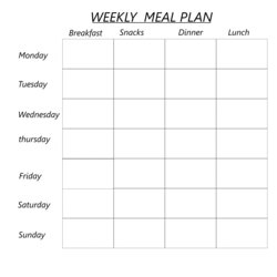 Super Printable Weekly Meal Planner Template Planer