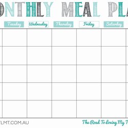 Supreme Monthly Meal Plan Crafts Meals Planner With Schedule Dinner Intended