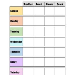 Perfect Meal Planner Template Free Printable Plan Color
