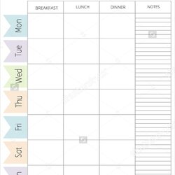 Meal Plan Template Free Word Vector Format Download Calendar Weekly Planning Blank Templates Details Meals