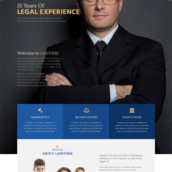 Terrific Lawyer Website Templates Law Firm Single Page