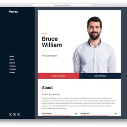Best Resume Website Templates For Online Freelancer Dropping Jaw Template