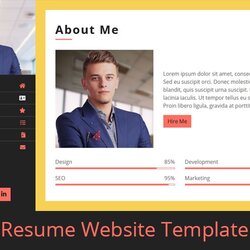 Marvelous Resume Website Template Free Download Codex