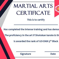 Terrific Certificate Templates For Trainers Students Inspiring Template Martial Karate Sumo