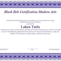 Brilliant Free Martial Art Certificate Templates My Word Template Arts Sample Certificates Ms Microsoft
