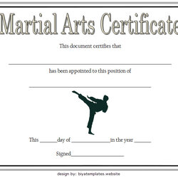 Out Of This World Martial Arts Certificate Templates Great Design Ideas Template Karate Certificates Rank