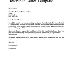 Wonderful Reference Letter Template In Word And Formats Compilation