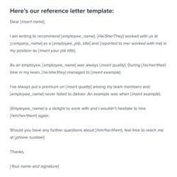 Peerless Sample Reference Letter Template Free Example Word Workable Write Resources Employee