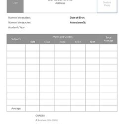 Outstanding High School Report Card Template Google Docs Word Apple Pages Format