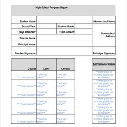Report Card Templates Word Docs Pages Template School High Format Business Details