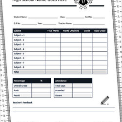 The Highest Standard Free Report Card Templates And School Ms Word Template High For