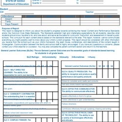 Superb School Report Card Template Free Templates