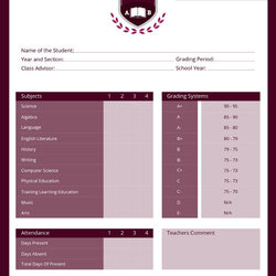 Wizard Report Card Examples Designs School High Example Progress Format