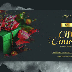 Out Of This World Christmas Gift Voucher Templates Free Premium Download Fit