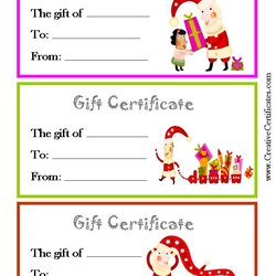 Christmas Gift Certificates Certificate Template Printable Card Templates Voucher Vouchers Blank Word Coupon