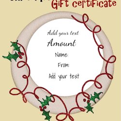 Marvelous Free Christmas Gift Certificate Template Customize Download Templates Printable Holiday Print