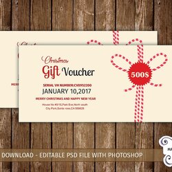 Champion Christmas Gift Voucher Holiday Template