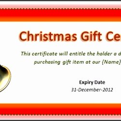 Great Free Christmas Voucher Template Homemade Unique Gift Of