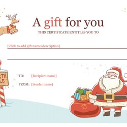 Smashing Holiday Gift Certificate Template Inside Free Christmas Certificates Voucher Vouchers Word