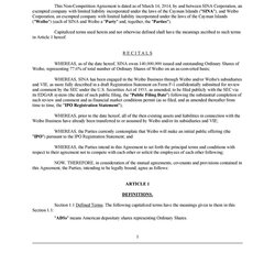 Ready To Use Non Compete Agreement Templates Template