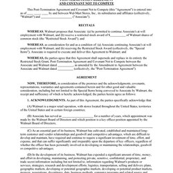 High Quality Ready To Use Non Compete Agreement Templates Template Lab Florida Covenant Contractor