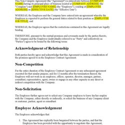 Great Non Compete Agreement Template Free Download Easy Legal Docs