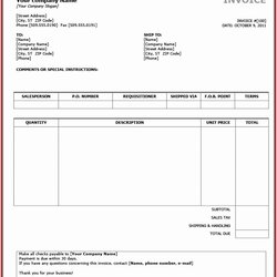 Admirable Free Editable Invoice Template Resume Examples Jerry December