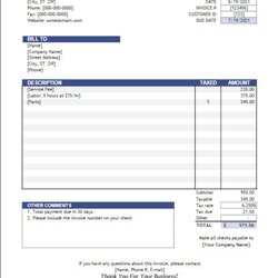 The Highest Standard Invoice Template Editable Excel