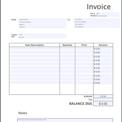 Brilliant Free Printable Editable Invoice Template Online Australia Blank Invoices