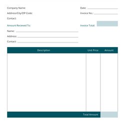 Great Editable Printable Invoice Template Blank Commercial