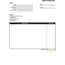 Worthy Free Editable Invoice Template Ideas Blank Printable Templates