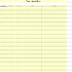 High Quality Free Excel To Do List Template