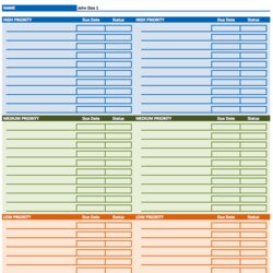 Brilliant Most Effective To Do List Template Prioritized Color