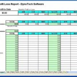 Free Editable Monthly Profit And Loss Template Excel Sample Of