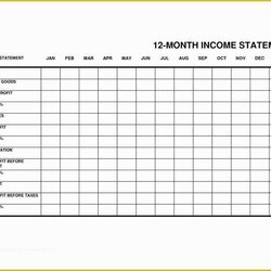 Excellent Month Profit And Loss Statement Template Free Of Sample Spreadsheet Expenses Sheets Expense Monthly